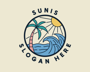 Summer Beach Wave logo design