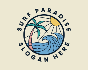 Summer Beach Wave logo design