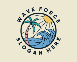 Tsunami - Summer Beach Wave logo design