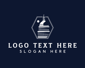 White House - Roam Building Landmark logo design