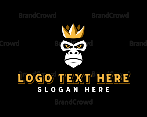 Gorilla King Crown Logo