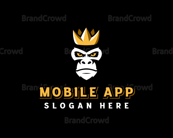 Gorilla King Crown Logo