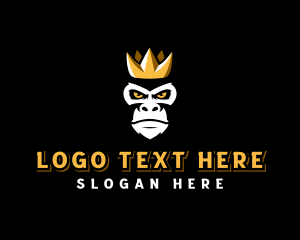 Strong - Gorilla King Crown logo design
