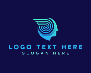 Cognitive - Human Cyber Ai logo design