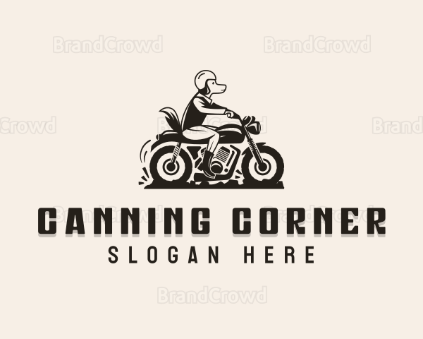 Dog Motorcycle Vehicle Logo