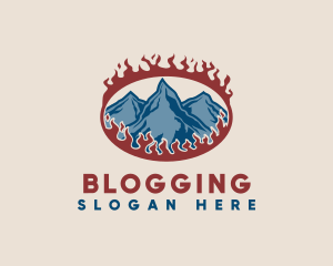 Burning Glacier Mountain Logo