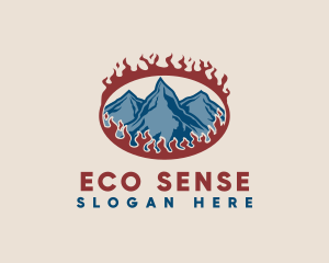 Climate - Burning Glacier Mountain logo design