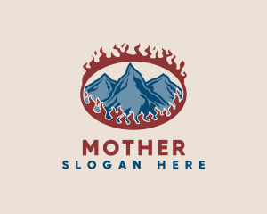 Remove Hvac - Burning Glacier Mountain logo design