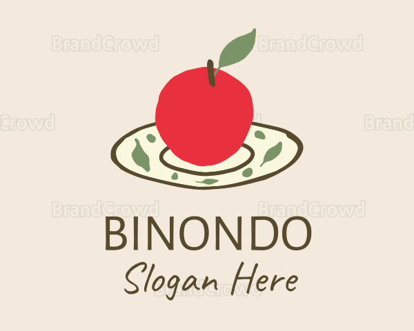 Organic Apple Plate Logo