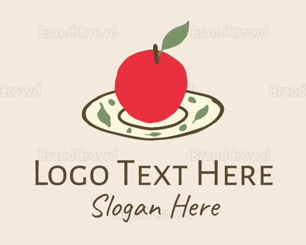 Organic Apple Plate Logo