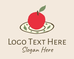 Breakfast - Organic Apple Plate logo design