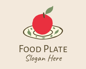 Plate - Organic Apple Plate logo design