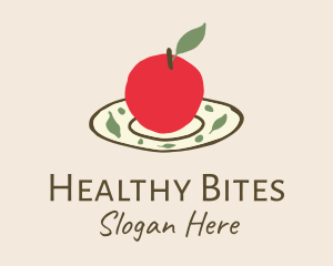 Organic Apple Plate logo design