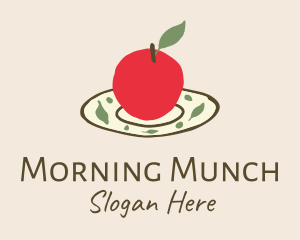 Brunch - Organic Apple Plate logo design