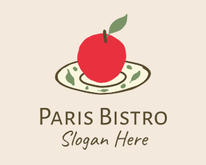 Organic Apple Plate logo design