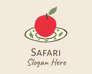 Diner - Organic Apple Plate logo design
