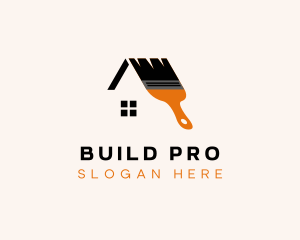 Painter Builder Paintbrush logo design