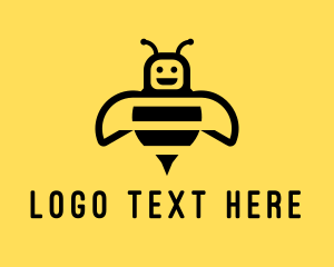 Adorable - Bumblebee Bee Robot logo design