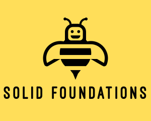 Data - Bumblebee Bee Robot logo design