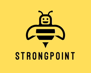 Wasp - Bumblebee Bee Robot logo design