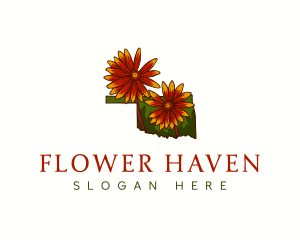 Oklahoma Botanical Flower logo design