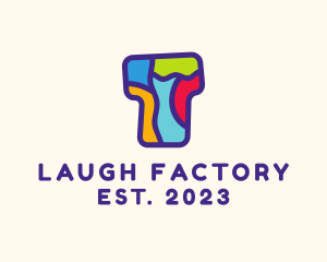 Comedy - Colorful Mosaic Letter T logo design
