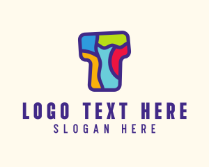 Comedy - Colorful Mosaic Letter T logo design