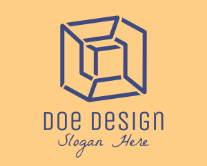 Cube Box Shape logo design