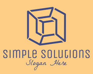 Cube Box Shape logo design