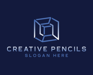 Cube Box Shape logo design