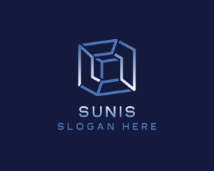 Cube Box Shape logo design