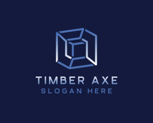 Cube Box Shape logo design