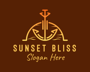 Sunset - Sunset Sea Anchor logo design