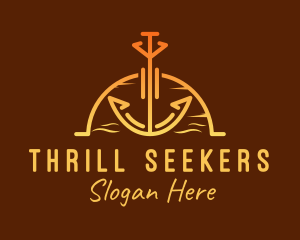 Sunset Sea Anchor logo design