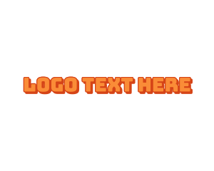 Gymnasium - Bold Orange Wordmark logo design