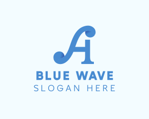 Blue - Blue Letter A logo design