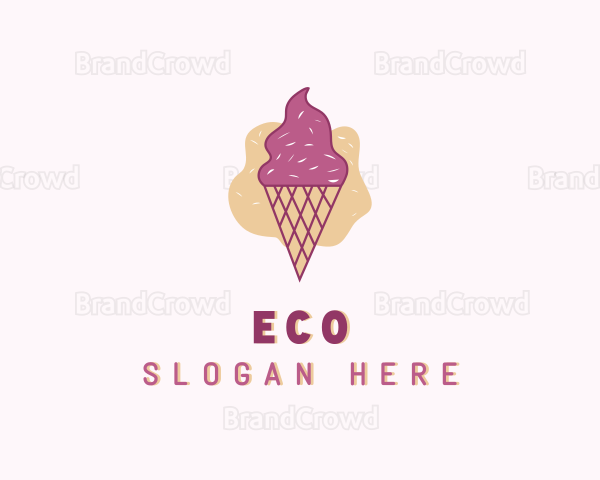 Ice Cream Gelato Cone Logo