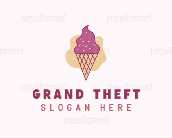 Ice Cream Gelato Cone Logo