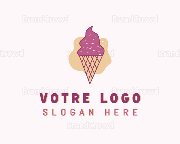 Ice Cream Gelato Cone Logo