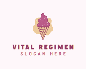 Ice Cream Gelato Cone Logo