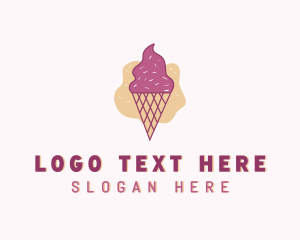 Ice Cream Gelato Cone Logo