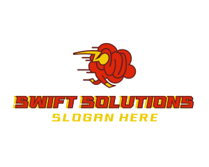 Swift - Fast Running Brain logo design