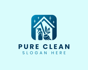 House Cleaning Sanitation logo design