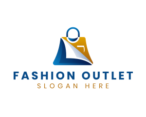 Outlet - Clothing Shopping Bag logo design