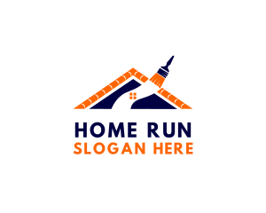 Home Roof Painting logo design