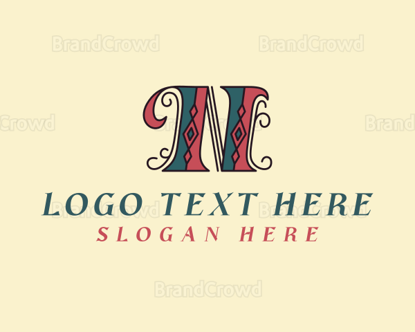 Antique Studio Letter N Logo