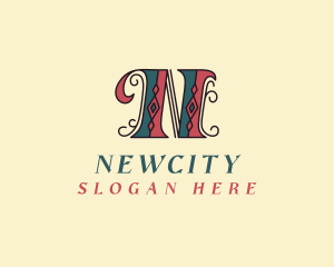 Antique Studio Letter N logo design