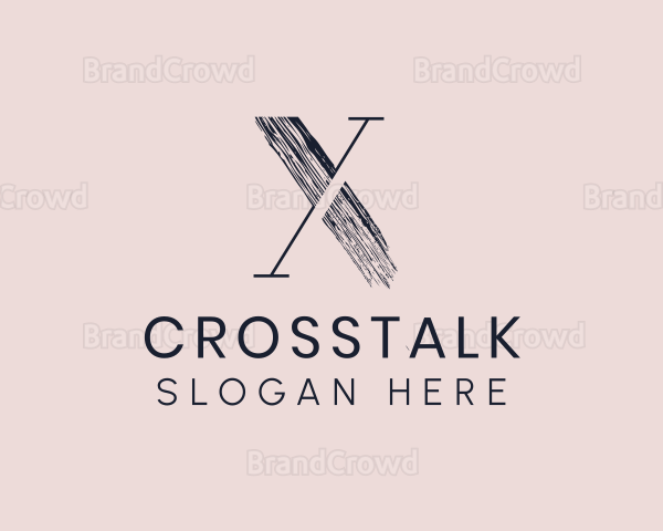 Beauty Blogger Letter X Logo
