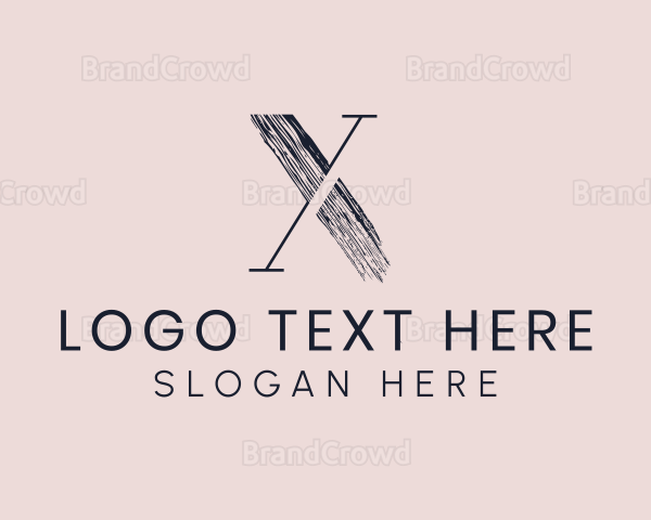 Beauty Blogger Letter X Logo