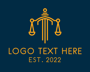 Yellow - Golden Scale Law Firm logo design